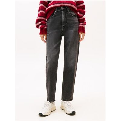 Tommy Jeans, Damen, Jeans, MOM JEAN UH TPR BI0187, Blau, Schwarz, (W25/L30) Tommy Jeans, Damen, Jeans, MOM JEAN UH TPR BI0187, Blau, Schwarz, (W25/L30)