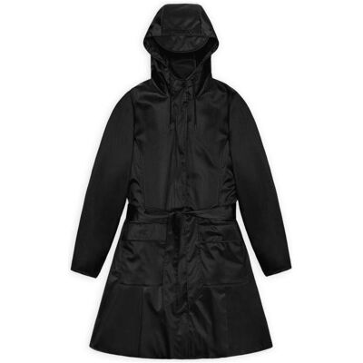 Rains, Damen, Regenjacken, Curve W Jacket W3 - 63165, Schwarz, (L) Rains, Damen, Regenjacken, Curve W Jacket W3 - 63165, Schwarz, (L)
