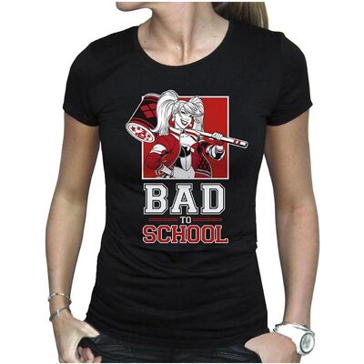 ABYstyle, Damen, Shirts, Dc Comics - Woman black tshirt Harley Quinn BAD TO SCHOOL, Schwarz, (L) ABYstyle, Damen, Shirts, Dc Comics - Woman black tshirt Harley Quinn BAD TO SCHOOL, Schwarz, (L)