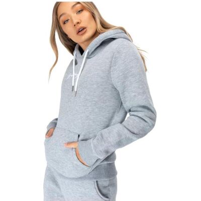 Justhype, Damen, Pullover, Scribble Logo Hoodie HYPSCRIBW009 - 38, Grau, Silber, (38) Justhype, Damen, Pullover, Scribble Logo Hoodie HYPSCRIBW009 - 38, Grau, Silber, (38)