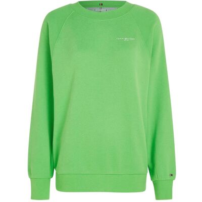 Tommy Hilfiger Damen, Pullover, Damen Sweatshirt 1985 ohne Kapuze, Grün (Spring Lime), M, Grün, (M) Tommy Hilfiger Damen, Pullover, Damen Sweatshirt 1985 ohne Kapuze, Grün (Spring Lime), M, Grün, (M)