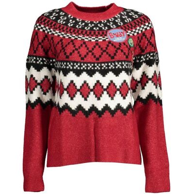 Desigual, Damen, Pullover, Red Polyester Women Sweater, Rot, (XL) Desigual, Damen, Pullover, Red Polyester Women Sweater, Rot, (XL)