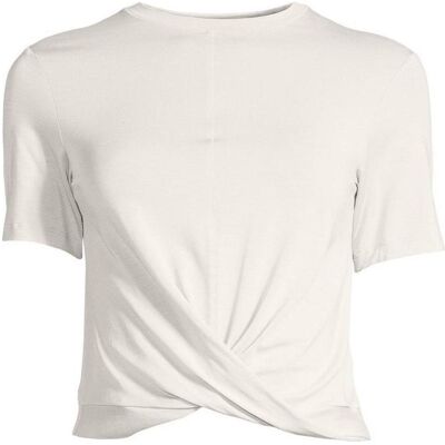 CASALL, Damen, Shirts, Delight Kurzes Wickel-T-Shirt, Weiss, (42) CASALL, Damen, Shirts, Delight Kurzes Wickel-T-Shirt, Weiss, (42)