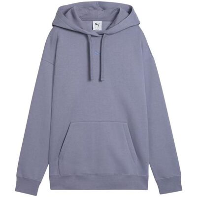 Puma Damen, Pullover, Damen-Sweatshirt mit zentriertem Katzenlogo, lässiger Hoodie, Violett, (L) Puma Damen, Pullover, Damen-Sweatshirt mit zentriertem Katzenlogo, lässiger Hoodie, Violett, (L)