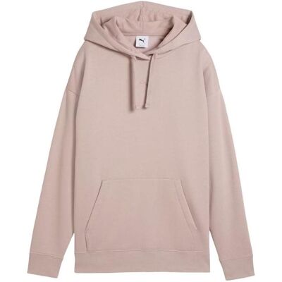 Puma Damen, Pullover, Damen-Sweatshirt mit zentriertem Katzenlogo, lässiger Hoodie, Pink, (M) Puma Damen, Pullover, Damen-Sweatshirt mit zentriertem Katzenlogo, lässiger Hoodie, Pink, (M)