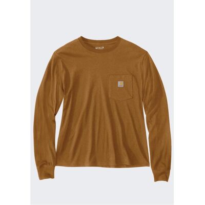 Carhartt, Damen, Shirts, Koszulka LS Light Brown, Braun, (S) Carhartt, Damen, Shirts, Koszulka LS Light Brown, Braun, (S)