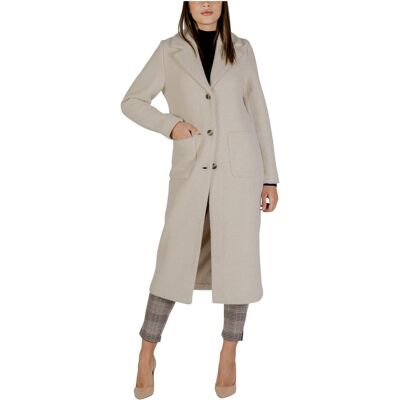 Ichi, Damen, Winterjacken, Mantel Creme IT42 / M, Beige, (M) Ichi, Damen, Winterjacken, Mantel Creme IT42 / M, Beige, (M)