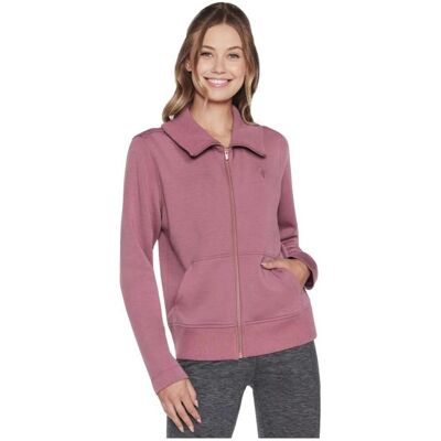 Skechers, Damen, Pullover, Kapuzenlose Hoodie Skechcloud Jacke Lila, Violett, (S) Skechers, Damen, Pullover, Kapuzenlose Hoodie Skechcloud Jacke Lila, Violett, (S)