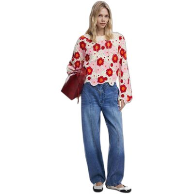 Desigual, Damen, Pullover, Noruega Sweatshirt, Rot, (S) Desigual, Damen, Pullover, Noruega Sweatshirt, Rot, (S)