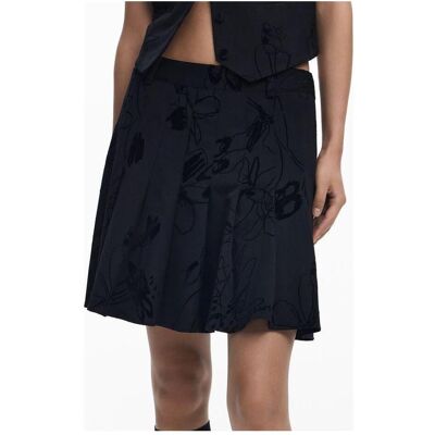 Desigual, Damen, Röcke, Black Polyester Women Skirt, Schwarz, (XS) Desigual, Damen, Röcke, Black Polyester Women Skirt, Schwarz, (XS)