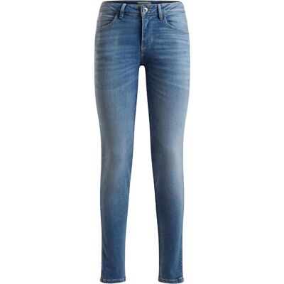 Guess Damen, Jeans, Jeans Skinny-Fit-Jeans CURVE X mit Label-Patch im 5-Pocket Style, Blau, (W26/L30) Guess Damen, Jeans, Jeans Skinny-Fit-Jeans CURVE X mit Label-Patch im 5-Pocket Style, Blau, (W26/L30)