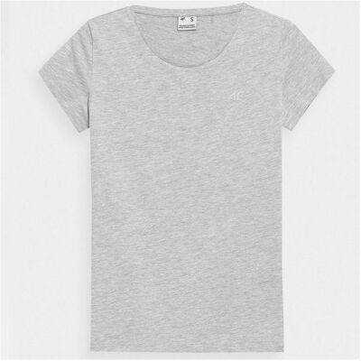 4F, Damen, Shirts, Koszulka damska H4Z22-TSD350 Chłodny jasny szary melanż r.L, Silber, Grau, (L) 4F, Damen, Shirts, Koszulka damska H4Z22-TSD350 Chłodny jasny szary melanż r.L, Silber, Grau, (L)