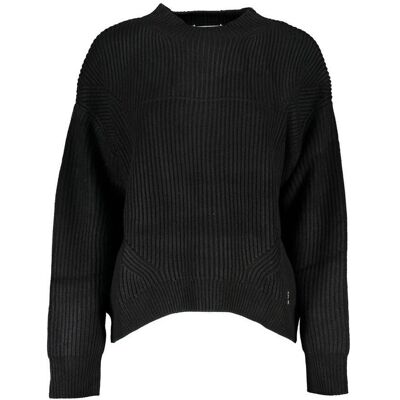 Patrizia Pepe, Damen, Pullover, Schwarzer Stoffpullover, Schwarz, (XS) Patrizia Pepe, Damen, Pullover, Schwarzer Stoffpullover, Schwarz, (XS)