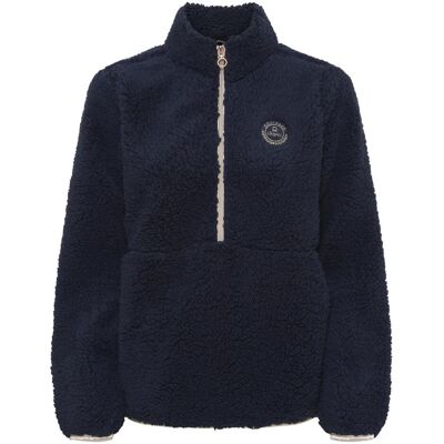 Equipage, Damen, Pullover, Joelle half-zip teddy riding jacket, Schwarz, (4XL) Equipage, Damen, Pullover, Joelle half-zip teddy riding jacket, Schwarz, (4XL)