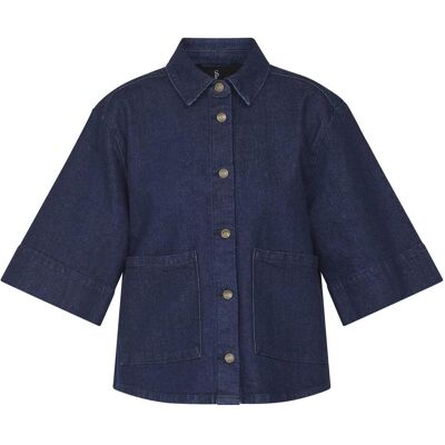 Sisters Point, Damen, Leichte Jacken, - Olea-ja8 - Dames jas - Unwashed Blue - Maat M, Blau, (M) Sisters Point, Damen, Leichte Jacken, - Olea-ja8 - Dames jas - Unwashed Blue - Maat M, Blau, (M)