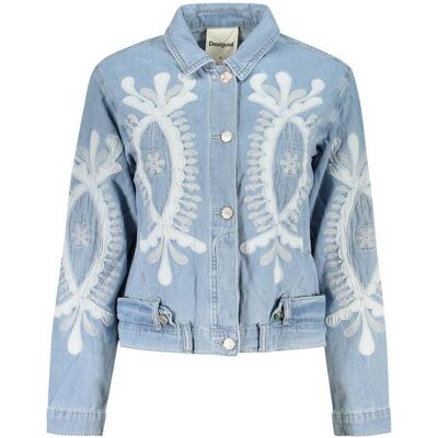 Desigual, Damen, Leichte Jacken, Border, Blau, (S) Desigual, Damen, Leichte Jacken, Border, Blau, (S)