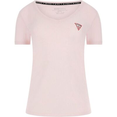 Guess Damen, Shirts, t-shirt it v-ausschnitt, daen ini triangle, Pink, (M) Guess Damen, Shirts, t-shirt it v-ausschnitt, daen ini triangle, Pink, (M)