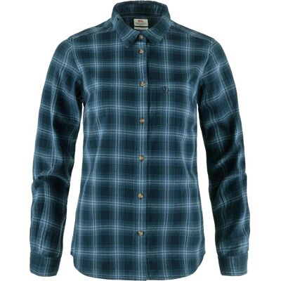 Fjällräven, Damen, Hemden, Women's Övik Flannel Shirt, Blau, (L) Fjällräven, Damen, Hemden, Women's Övik Flannel Shirt, Blau, (L)