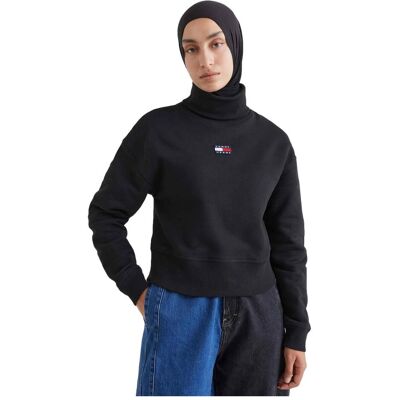 Tommy Hilfiger Damen, Pullover, uni(ohnefarbe), Gr. S, Schwarz, (S) Tommy Hilfiger Damen, Pullover, uni(ohnefarbe), Gr. S, Schwarz, (S)
