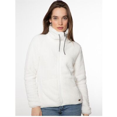 Protest, Damen, Pullover, RIRI full zip top, Weiss, (40, L) Protest, Damen, Pullover, RIRI full zip top, Weiss, (40, L)