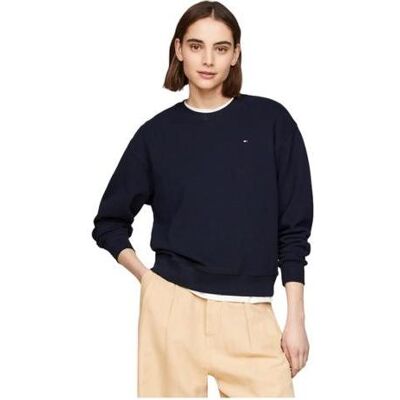 Tommy Hilfiger Damen, Pullover, Reg Flag On Chest Swtshrt, Blau, (S) Tommy Hilfiger Damen, Pullover, Reg Flag On Chest Swtshrt, Blau, (S)