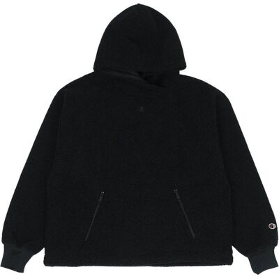 Champion Damen Teddy-Hoodie Schwarz - Pullover Champion Damen Teddy-Hoodie Schwarz - Pullover