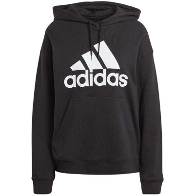 Adidas Damen, Pullover, Übergrosser Hoodie aus French Terry mit grossem Logo von Essentials, Schwarz, (M) Adidas Damen, Pullover, Übergrosser Hoodie aus French Terry mit grossem Logo von Essentials, Schwarz, (M)