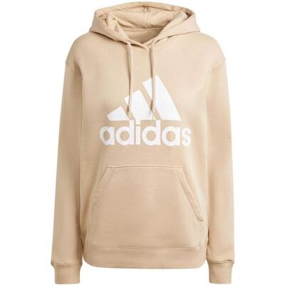 Adidas Damen, Pullover, Essentials – Fleece-Hoodie mit grossem Logo in regulärer Passform, Beige, (M, XL) Adidas Damen, Pullover, Essentials – Fleece-Hoodie mit grossem Logo in regulärer Passform, Beige, (M, XL)