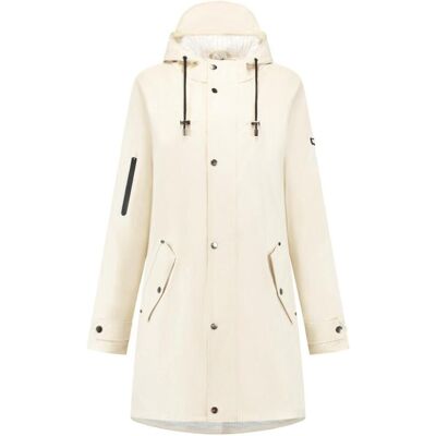 Mirage, Damen, Mäntel, Regenjas Rainfall Trenchcoat maat M gemaakt van polyester soft touch off white, Weiss Mirage, Damen, Mäntel, Regenjas Rainfall Trenchcoat maat M gemaakt van polyester soft touch off white, Weiss
