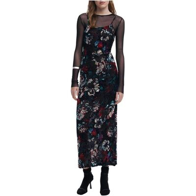 Desigual, Damen, Kleider, Abito Lungo Donna Nero, Schwarz, (XS) Desigual, Damen, Kleider, Abito Lungo Donna Nero, Schwarz, (XS)