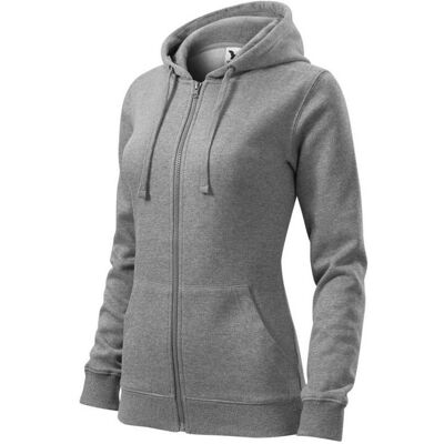 Malfini, Damen, Pullover, Trendy Zipper W sweatshirt MLI-41112, Grau, Silber, (XXL) Malfini, Damen, Pullover, Trendy Zipper W sweatshirt MLI-41112, Grau, Silber, (XXL)