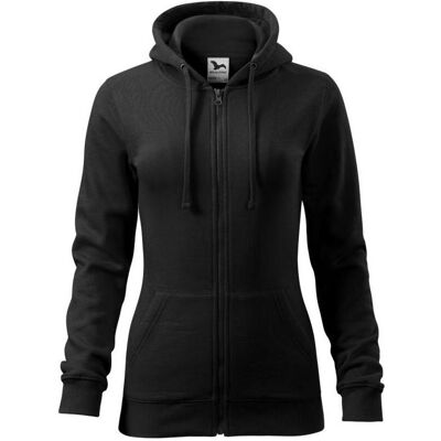 Malfini, Damen, Pullover, Trendy Zipper W sweatshirt MLI-41101, Schwarz, (M) Malfini, Damen, Pullover, Trendy Zipper W sweatshirt MLI-41101, Schwarz, (M)