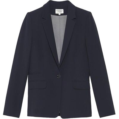 Caroll, Damen, Mäntel, Elegante Damenjacke mit taillierter Passform und Klapptaschen, Blau Caroll, Damen, Mäntel, Elegante Damenjacke mit taillierter Passform und Klapptaschen, Blau