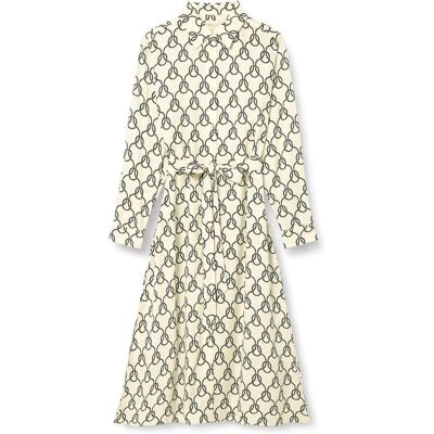 GANT, Damen, Kleider, Slim Rope Print Shirt Jurk, Weiss, (44) GANT, Damen, Kleider, Slim Rope Print Shirt Jurk, Weiss, (44)