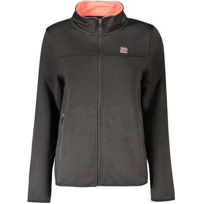 Norway 1963, Damen, Pullover, Black Polyester Women Sweatshirt, Schwarz, (XXL) Norway 1963, Damen, Pullover, Black Polyester Women Sweatshirt, Schwarz, (XXL)
