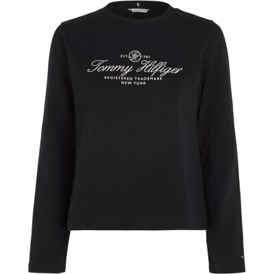Tommy Hilfiger Damen, Shirts, Langarm-T-Shirt für Damen, Blau, (S) Tommy Hilfiger Damen, Shirts, Langarm-T-Shirt für Damen, Blau, (S)