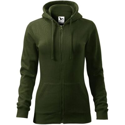 Malfini, Damen, Pullover, Women's Trendy Zipper Sweatshirt (Military), Mehrfarbig, (XXL) Malfini, Damen, Pullover, Women's Trendy Zipper Sweatshirt (Military), Mehrfarbig, (XXL)