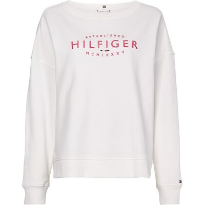 Tommy Hilfiger Damen, Pullover, Reg New Branded Damen-Sweatshirt, Weiss, (XS) Tommy Hilfiger Damen, Pullover, Reg New Branded Damen-Sweatshirt, Weiss, (XS)