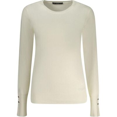 Guess Damen, Jeans, Jeans Bianco Viscosa Women Sweater, Weiss, (M) Guess Damen, Jeans, Jeans Bianco Viscosa Women Sweater, Weiss, (M)