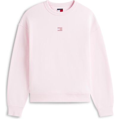 Tommy Jeans, Damen, Pullover, Tjw Bxy Badge Crew Ext, Rosa, (L) Tommy Jeans, Damen, Pullover, Tjw Bxy Badge Crew Ext, Rosa, (L)