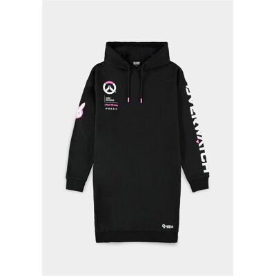 Overwatch, Damen, Pullover, D.VA Women's Hoodie Dress, Schwarz, (L) Overwatch, Damen, Pullover, D.VA Women's Hoodie Dress, Schwarz, (L)