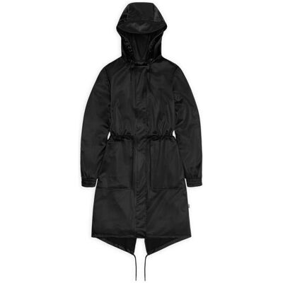 Rains, Damen, Regenjacken, String W Parka W3 2025-SS, Schwarz Rains, Damen, Regenjacken, String W Parka W3 2025-SS, Schwarz