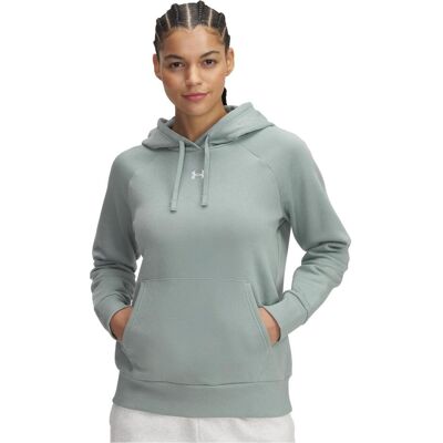 Under Armour, Damen, Pullover, Rival Fleece, Weiss, Grün, (S) Under Armour, Damen, Pullover, Rival Fleece, Weiss, Grün, (S)
