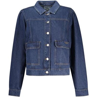 Pepe Jeans, Damen, Leichte Jacken, Blu Cotton Women Jacket, Blau, (S) Pepe Jeans, Damen, Leichte Jacken, Blu Cotton Women Jacket, Blau, (S)
