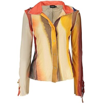Desigual, Damen, Blusen, Beige Polyester Pattern Shirt, Beige, (XS) Desigual, Damen, Blusen, Beige Polyester Pattern Shirt, Beige, (XS)