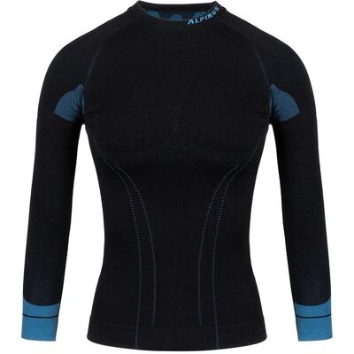 Alpinus, Damen, Funktionsshirt, Tactical Base Layer Damen Thermoactive Sweatshirt Schwarz-Blau GT43210 M (M), Schwarz, Blau, M Alpinus, Damen, Funktionsshirt, Tactical Base Layer Damen Thermoactive Sweatshirt Schwarz-Blau GT43210 M (M), Schwarz, Blau, M