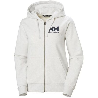 Helly Hansen, Damen, Pullover, W Hh Logo Full Zip Hoodie 2.0, Weiss, Grau, (M) Helly Hansen, Damen, Pullover, W Hh Logo Full Zip Hoodie 2.0, Weiss, Grau, (M)