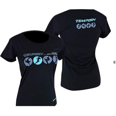 Tempish, Damen, Shirts, Aktiviertes T-Shirt, Schwarz, (S) Tempish, Damen, Shirts, Aktiviertes T-Shirt, Schwarz, (S)