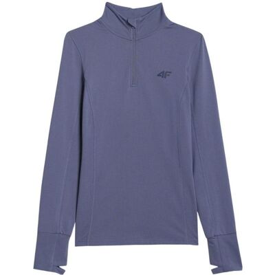 4F, Damen, Funktionsshirt, Thermo-Denim-Sweatshirt für Damen (S), Grau, S 4F, Damen, Funktionsshirt, Thermo-Denim-Sweatshirt für Damen (S), Grau, S