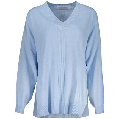 Guess Damen, Pullover, Jeans Azzurro Acrylic Women's Sweater, Blau, (S) Guess Damen, Pullover, Jeans Azzurro Acrylic Women's Sweater, Blau, (S)